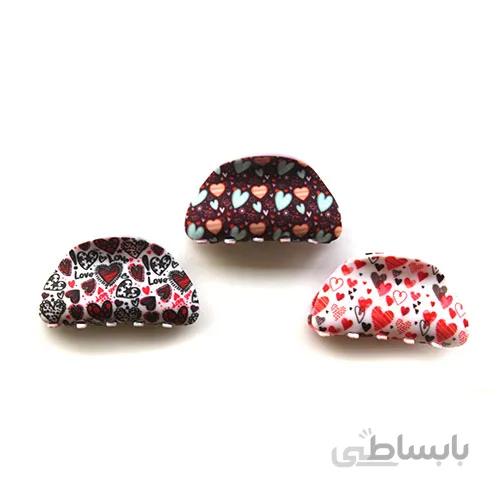 کلیپس مو یک تکه طرح قلب کد N06 ا One-piece hair clip with heart design code N06