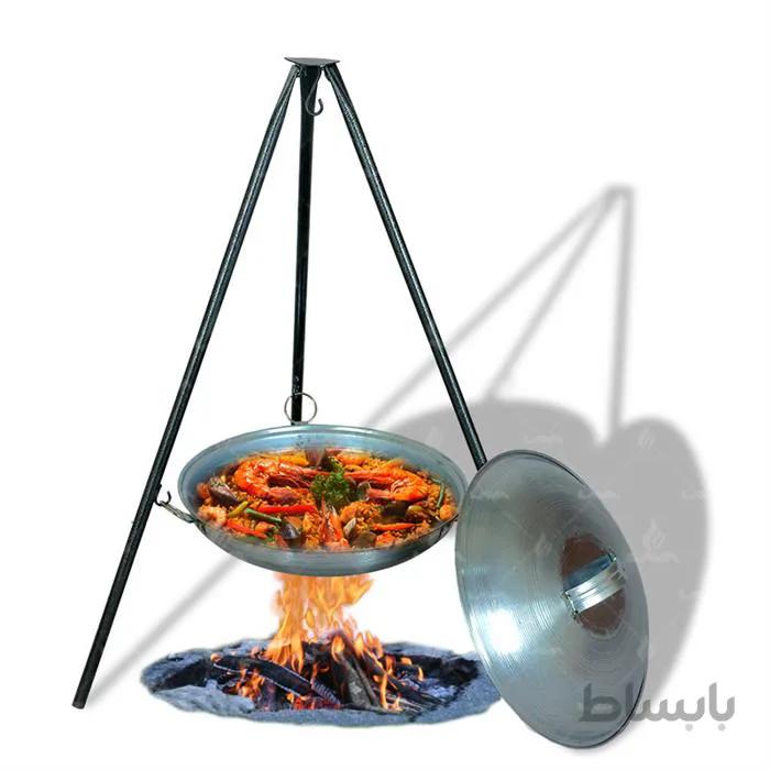 ساج و سه پایه تهیه غذا