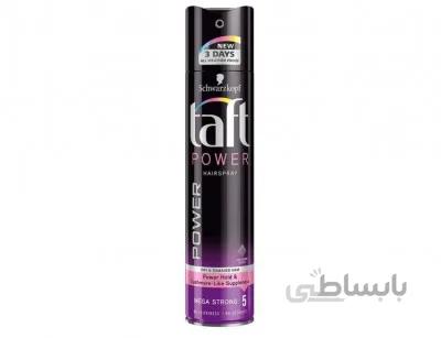 اسپری نگهدارنده حالت مو تافت مدل POWER HAIR SPRAY شماره 5 حجم 250 میلی لیتر ا Taft POWER HAIRSPRAY MEGA STRONG 5 250ml