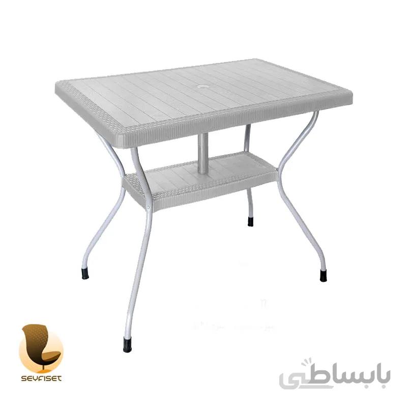 میز مستطیل 6 نفره طرح حصیری مدل 621