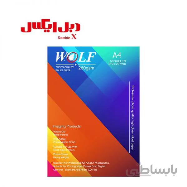 کاغذ فتوگلاسه 260 گرمی ولف سایز A3