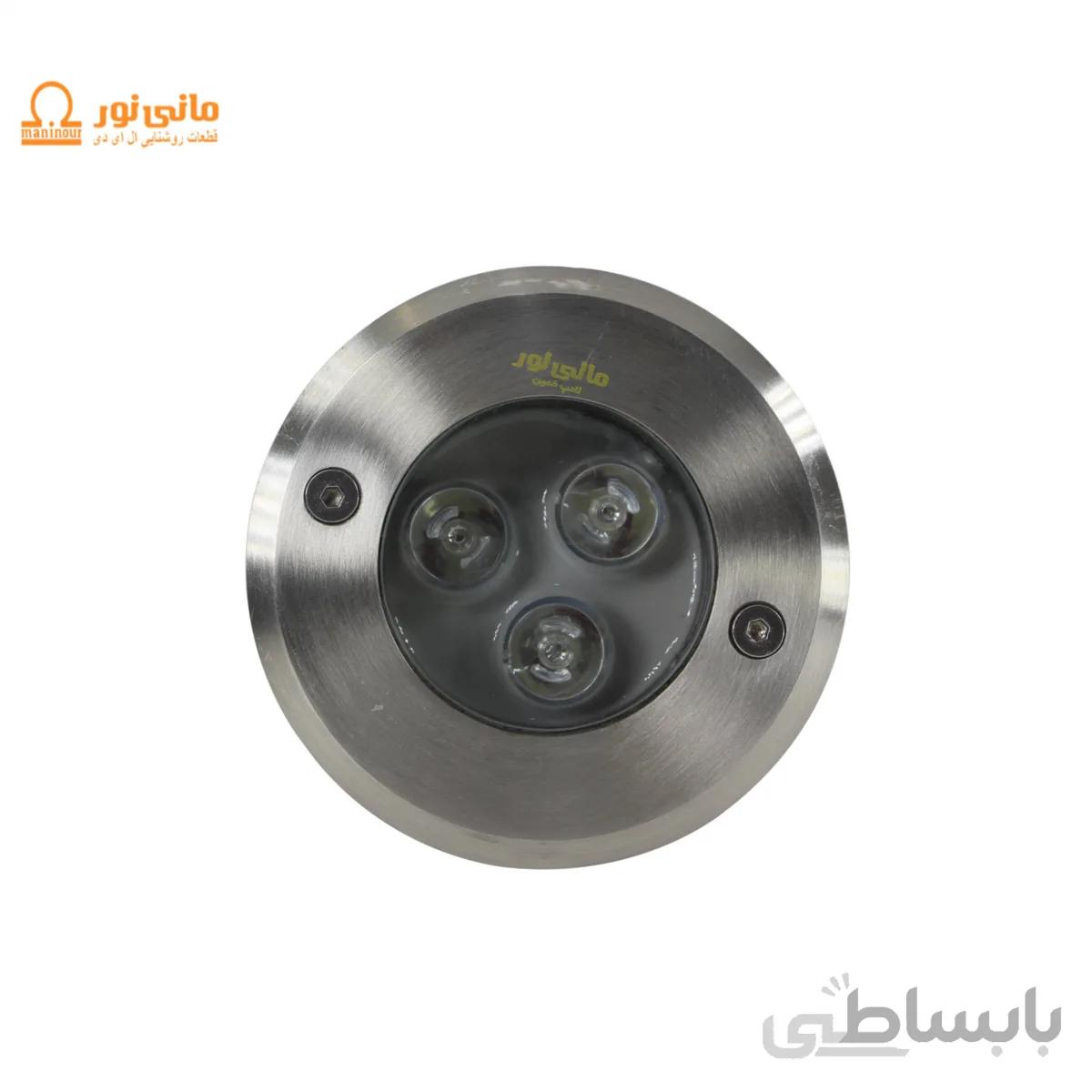 چراغ استخری دفنی 9 وات فول کالر قطر 10 سانتی