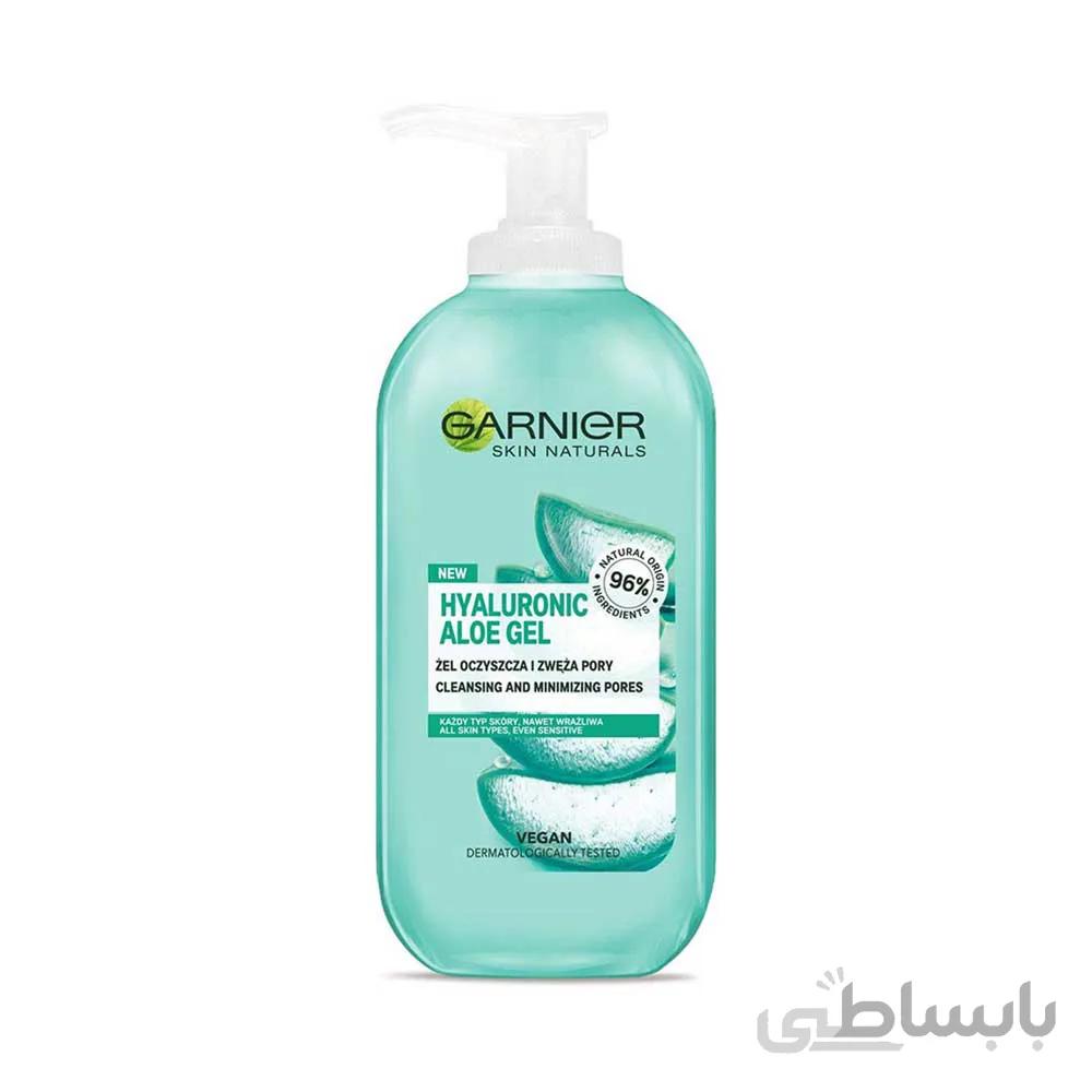 ژل شستشو صورت گارنیر مدل HYALURONIK ALOE TEMIZLEME در حجم 200 میلی لیتر ا gel face wash garnier model hyaluronik aloe temizleme jeli
