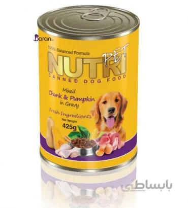 کنسرو سگ نوتری پت حاوی گوشت و کدو حلوایی (۴۵۰ گرم) ا Nutri Pet Dog Chunk & Pompkin 450g