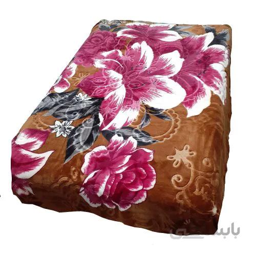پتو گلاریس 2 نفره قهوه ای