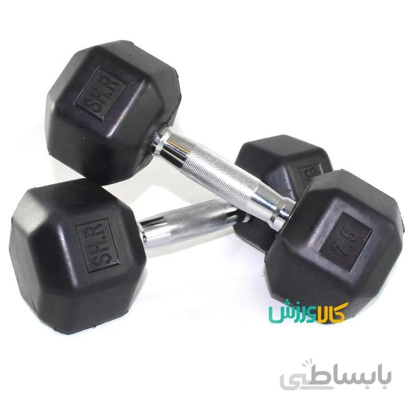 دمبل شش ضلعی 7.5 کیلویی SH