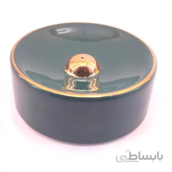 جاعودی سرامیکی لبه طلا سبز