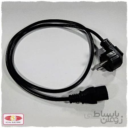 کابل برق سه پین منبع تغذیه کامپیوتر