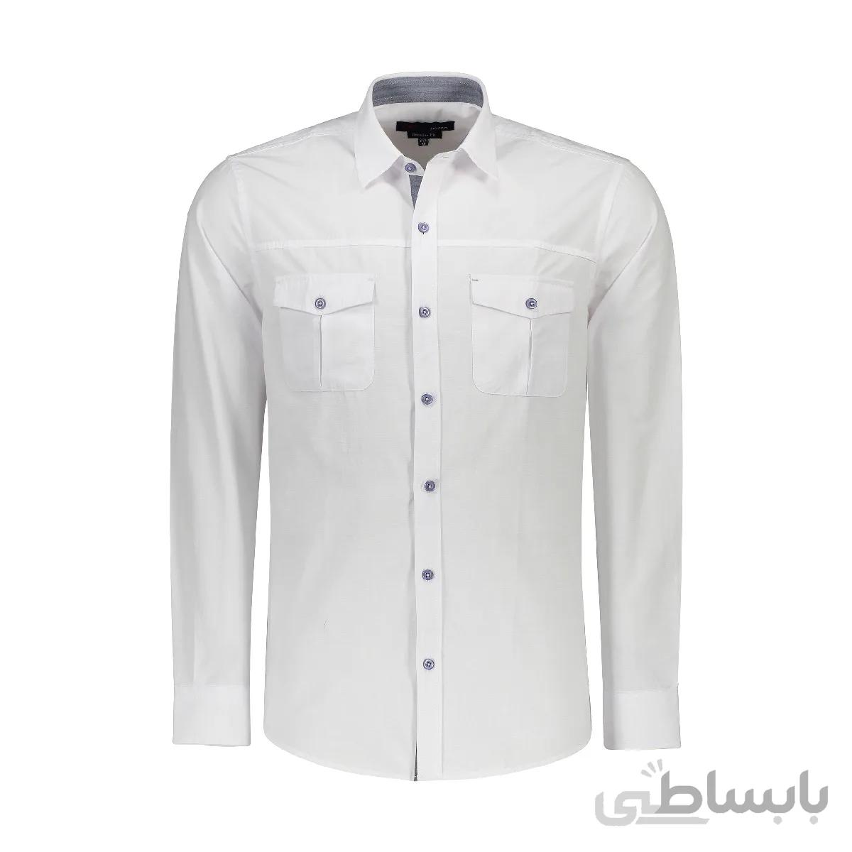 پیراهن آستین بلند مردانه رگولار دو جیب