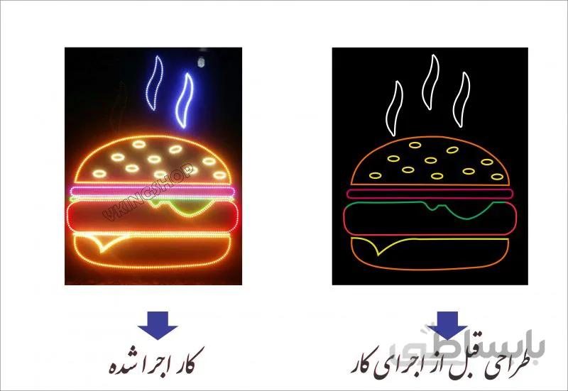تابلو ال ای دی ثابت طرح همبرگر