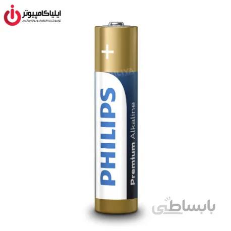 باتری نیم قلمی Alkaline برند فیلیپس مدل LR3M2B/97 سری Premium بسته 2 عددی