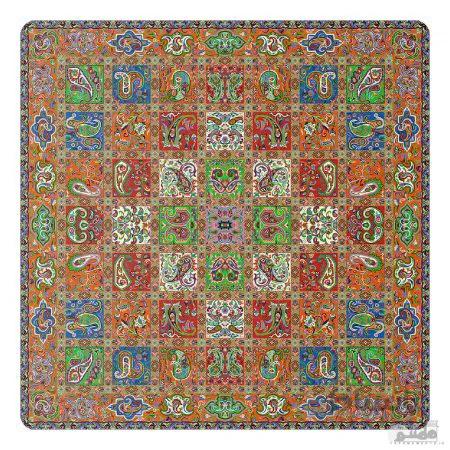 رومیزی مربع ترمه طرح امپراطور کد 1006