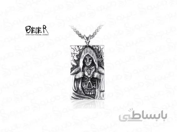 گردنبند مردانه جمجمه در دل مرد تاریکی 11921