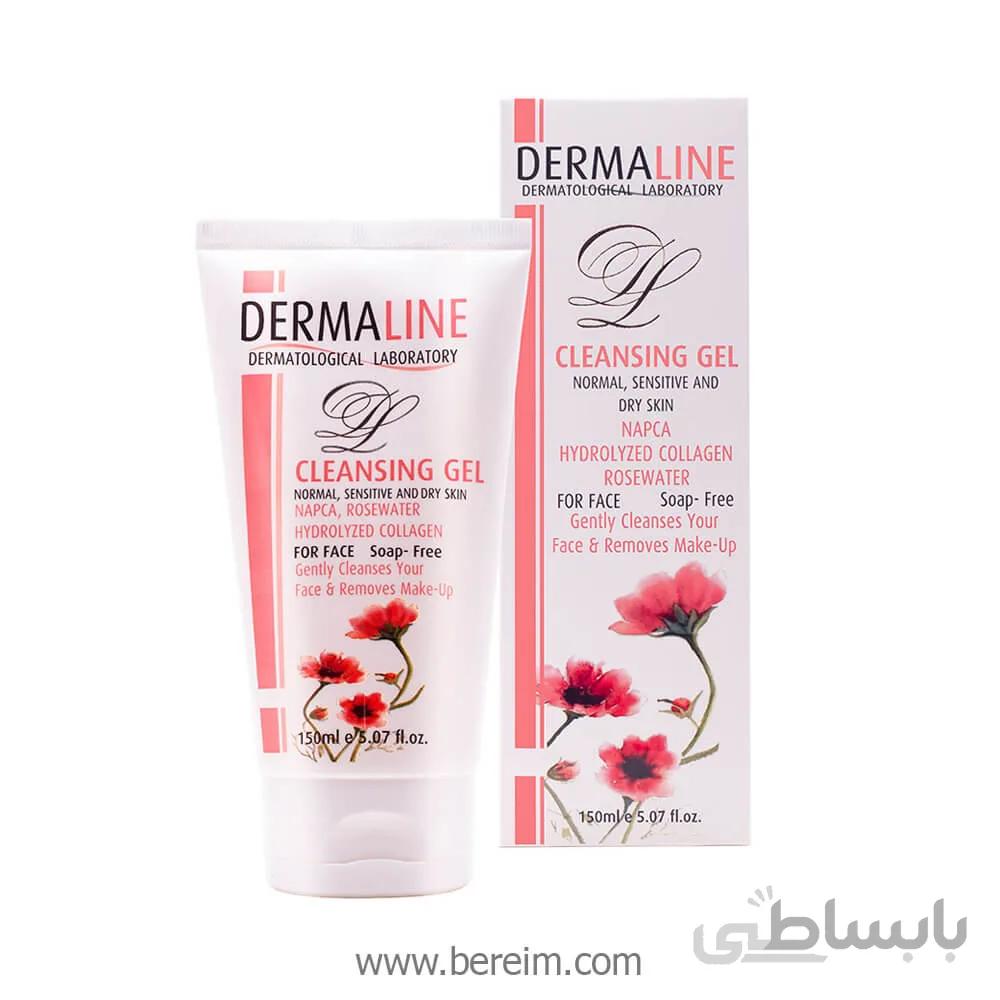 ژل شست و شوی پوست نرمال حساس و خشک درمالاین