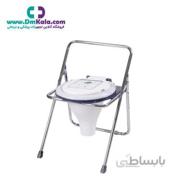 توالت تاشو لوکس گالوانیزه با قیف کوتاه (کد: ۳۱۰۲۲۲) سروپیکر توس ا Sarv Peykar Toos Luxury folding toilet Code: 310222