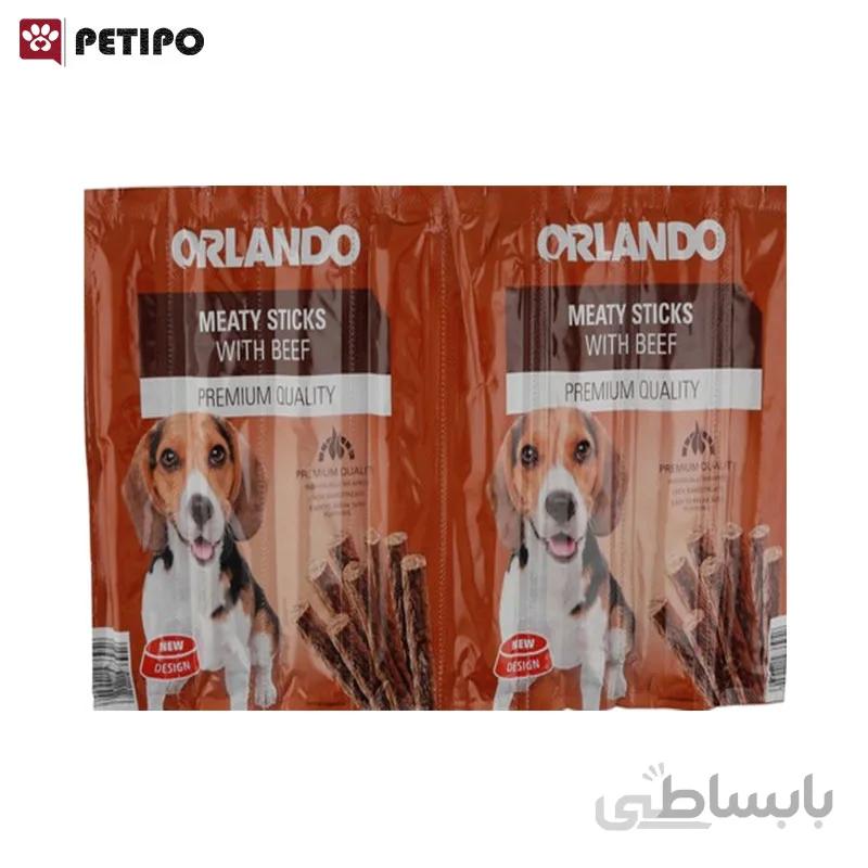 تشویقی مدادی سگ اورلاندو با طعم بیف (Orlando Dog Treats Mit Rind) بسته 8 عددی