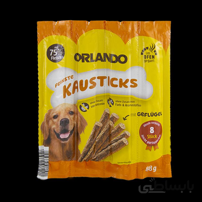 تشویقی مدادی سگ اورلاندو با طعم مرغ Orlando Stick Poultry بسته 4 عددی