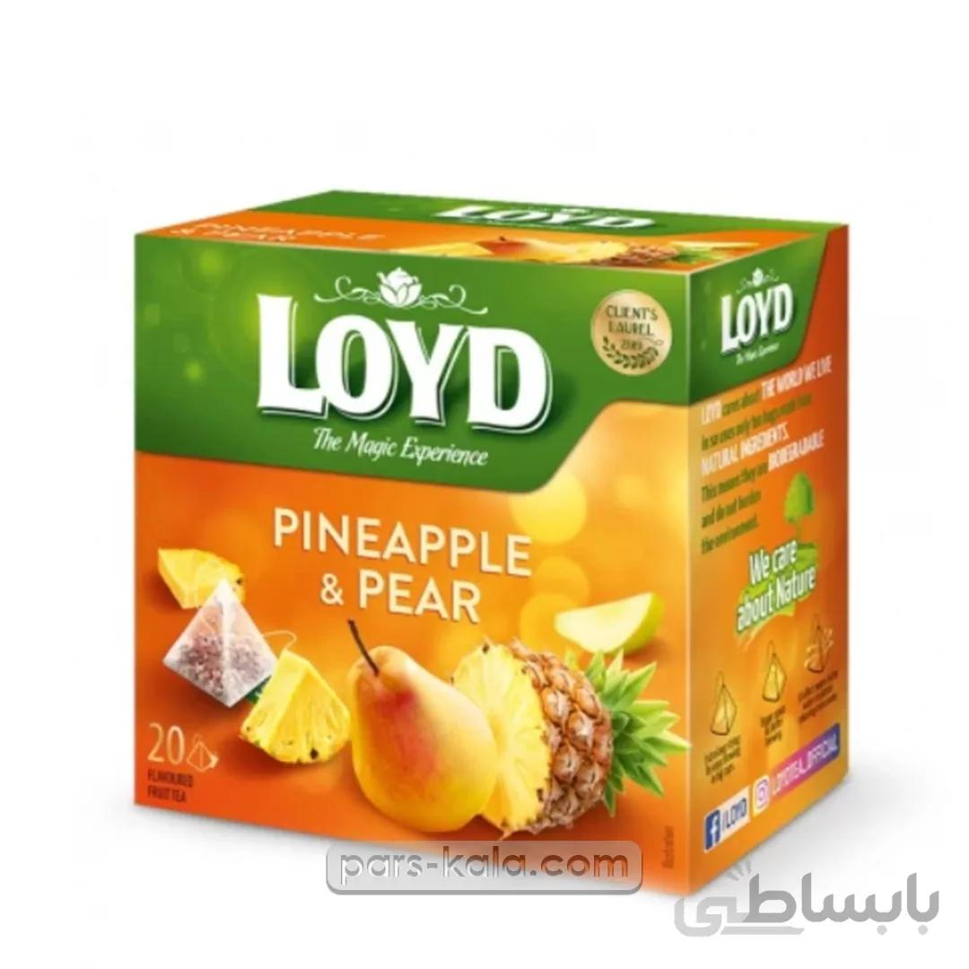 دمنوش لوید با طعم گلابی و اناناس 40 گرم Loyd