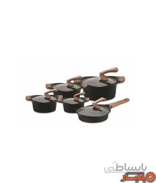 سرویس قابلمه سرامیکی 18 پارچه دلمونتی ایتالیا DL1160 ا DeLmonti DL1160 Die-Cast Ceramic Coating Cookware set