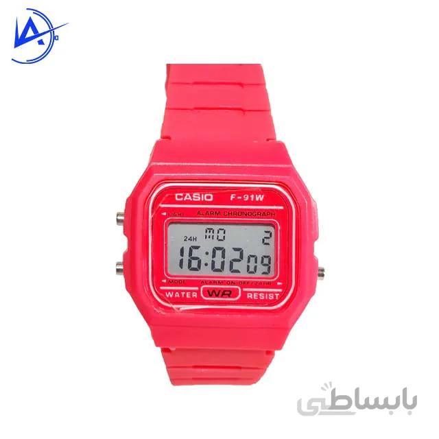 ساعت مچی کاسیو F-91W صورتی کد 14072