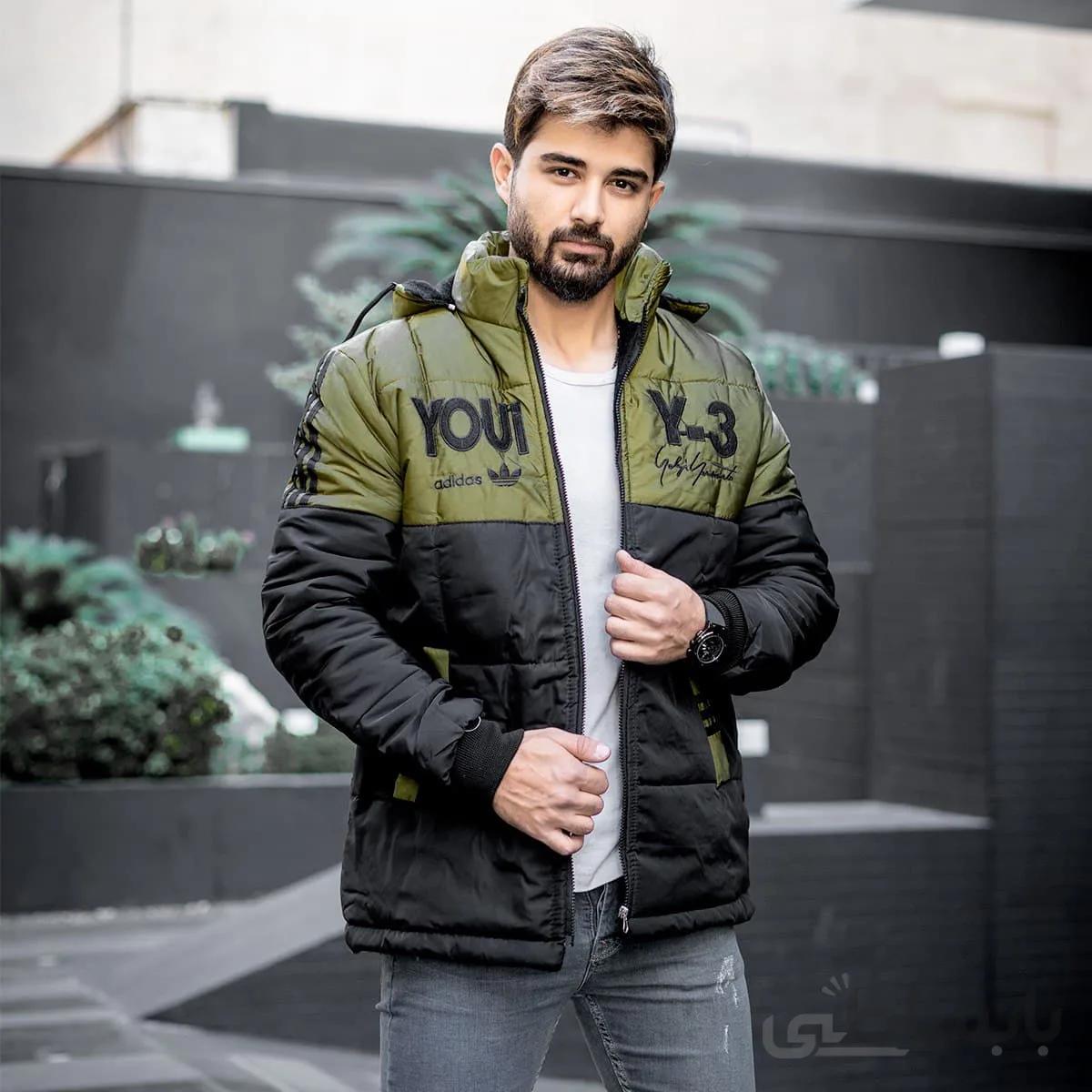 کاپشن مردانه Y-3 سبز مدل YOUI
