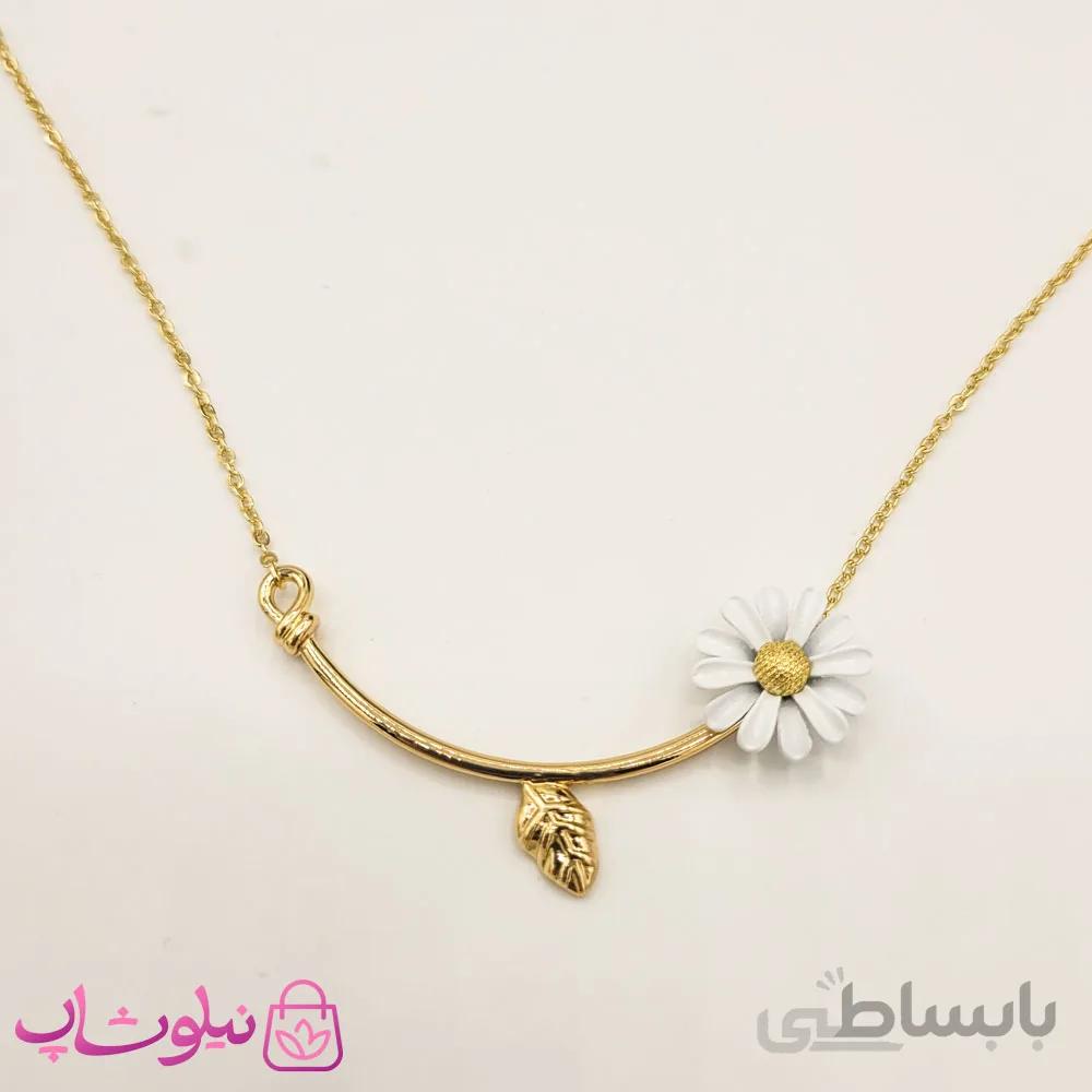 گردنبند زنانه طرح گل بابونه