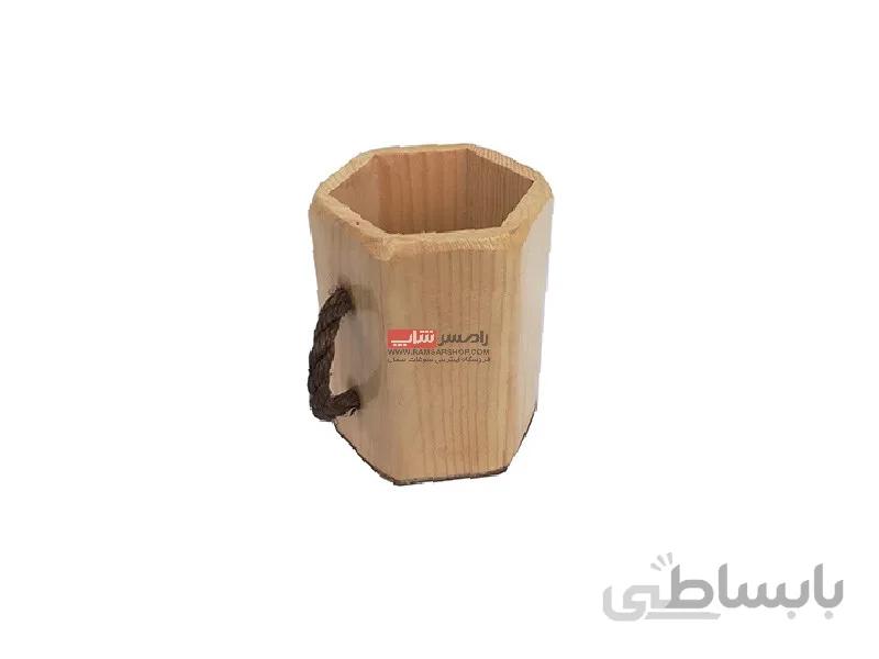 لیوان چوبی ساده