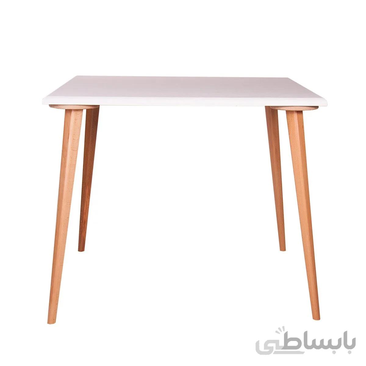 ‌میز چهار نفره چهارگوش مدل TC2 استیل هامون