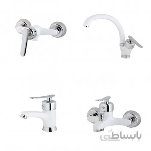شیرآلات طوفان فلز مدل چکاوک سفید کروم