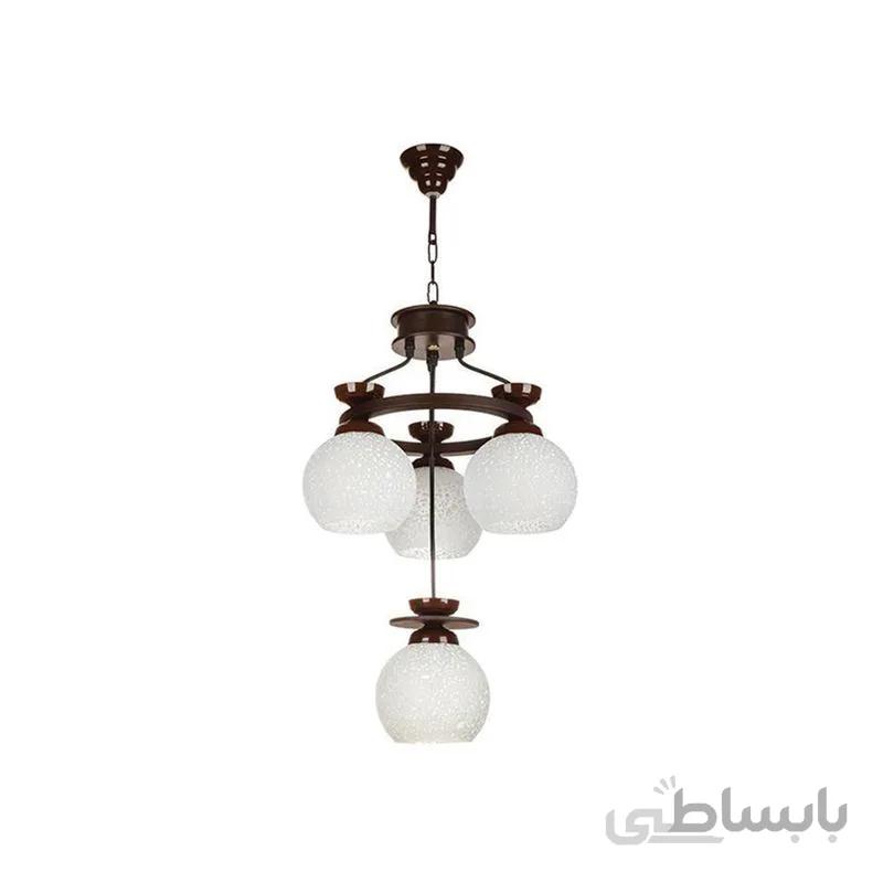 لوستر 4 شعله چشمه نور مدل G560/3-1-BR
