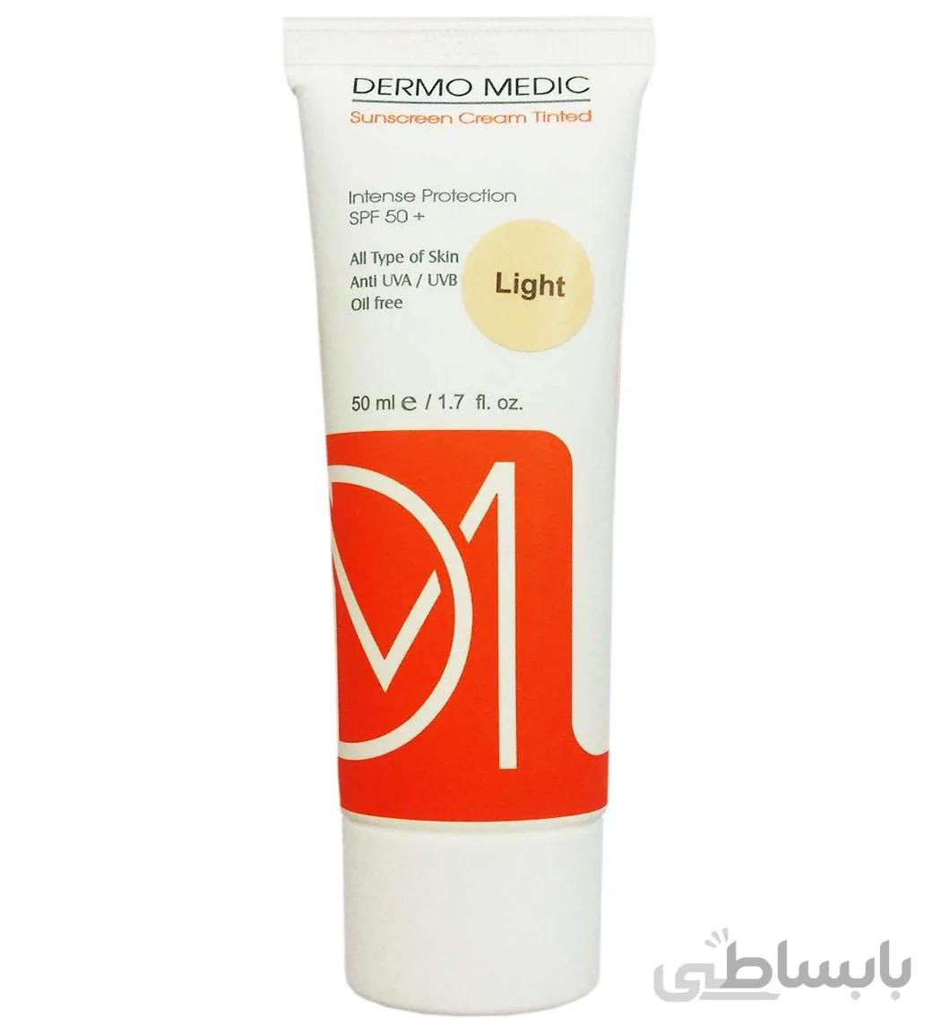 کرم ضد آفتاب رنگی 50میل درمو مدیک ا Dermo Medic Sunscreen Cream tinted UV 30