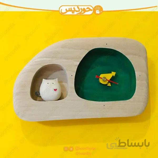 ساعت کودک کد C1 گربه قلبی (افقی منحنی)