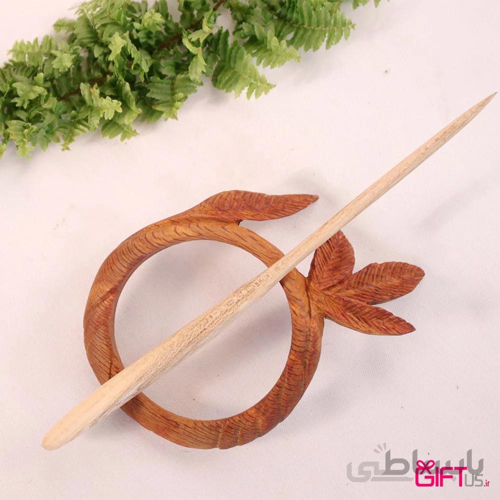 گیره مو دست ساز طرح شاخه زیتون