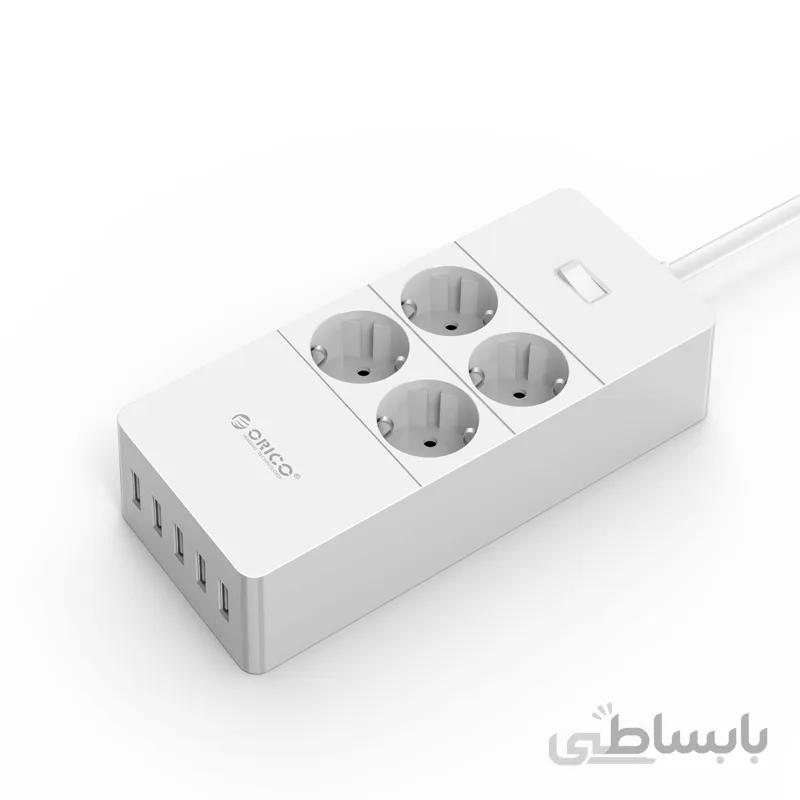 محافظ برق 4 راهی با شارژر ORICO HPC-4A5U-V1-EU