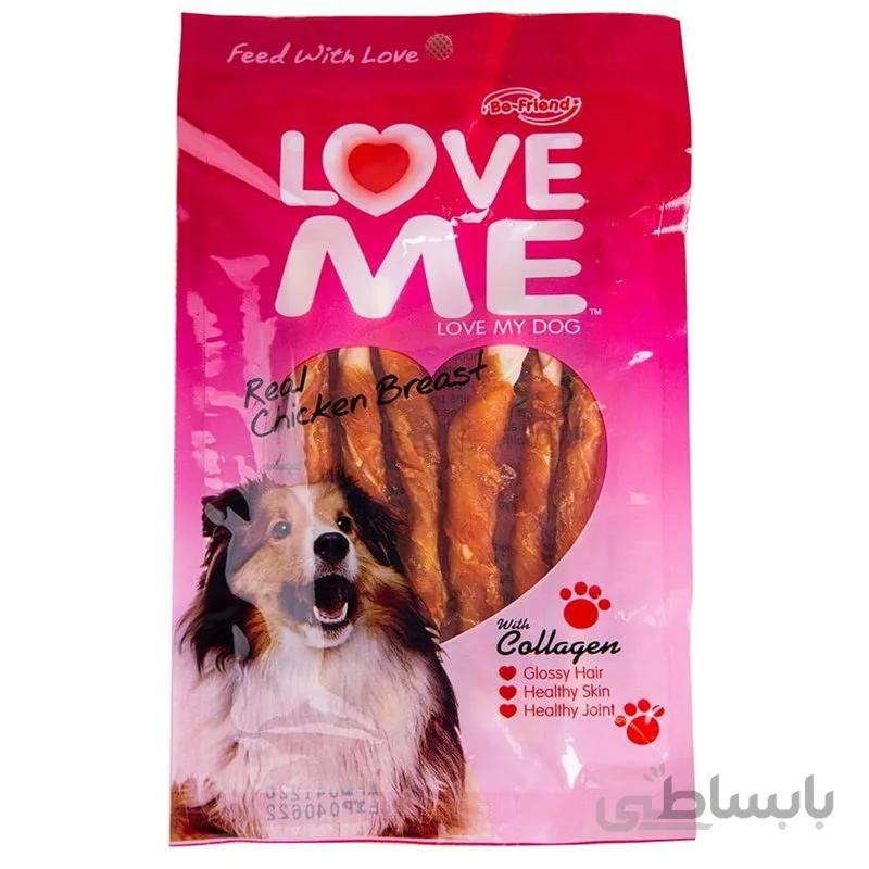 تشویقی سگ لاومی love me استخوان دور پیچ مرغ ۷ عددی