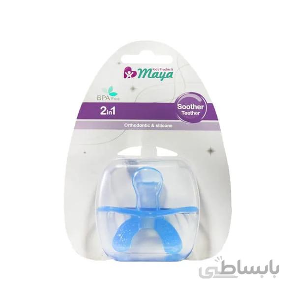پستانک دندانگیر دار سیلیکونی Maya ا Teether Pacifier code:1121