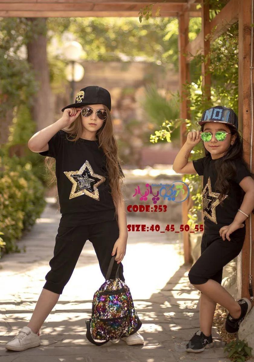 تیشرت شلوارک دخترانه پنبه(حداقل تعداد خرید 8 عدد)