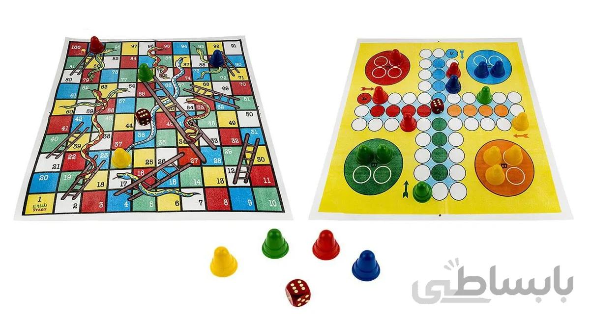 بازی منچ و مارپله پارچه ای فکرآوران سایز 50 در 50 ونداهایپر