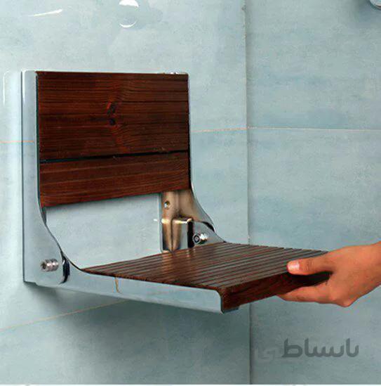 صندلی حمام تاشو استیل و ترمووود