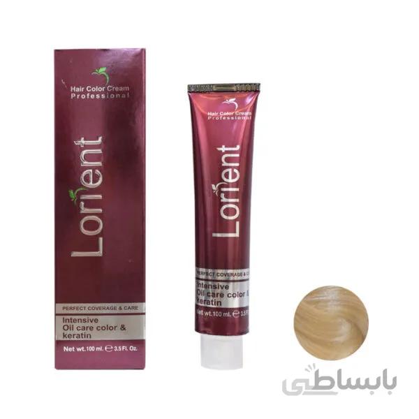 رنگ مو لورینت شماره 9.8 حجم 100 میلی لیتر رنگ بلوند بژ خیلی روشن