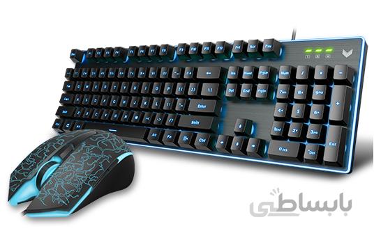 کیبورد و ماوس گیمینگ باسیم رپو مدل V100s ا Rapoo V100S Backlit Gaming Keyboard and Optical Mouse Combo