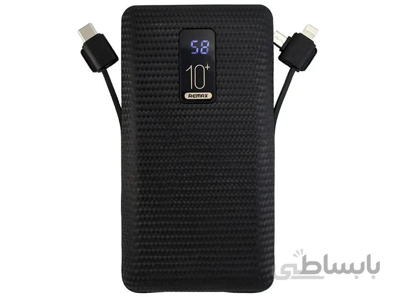 پاور بانک 10000 میلی آمپر ریمکس مدل PPL-11 LINON 3J SERIES با کابل متصل