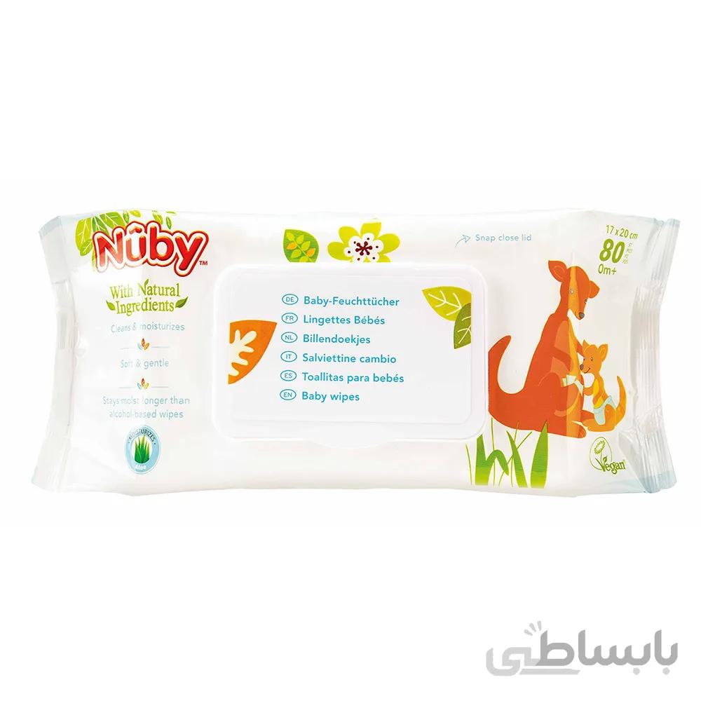 دستمال مرطوب درب دار 80 عددی نابی Nuby