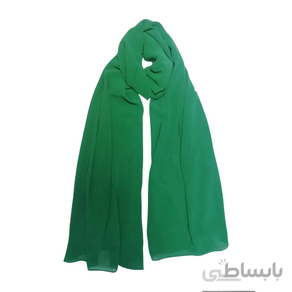 شال زنانه کرپ حریر سبز