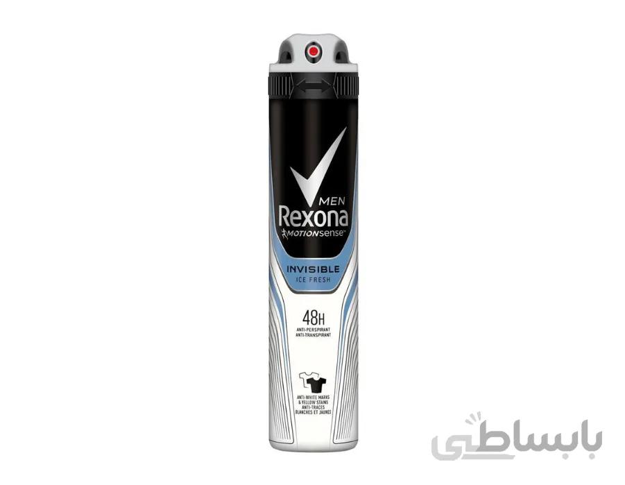 اسپری خوشبو کننده بدن رکسونا rexona men invisible ice antiperspirant spray