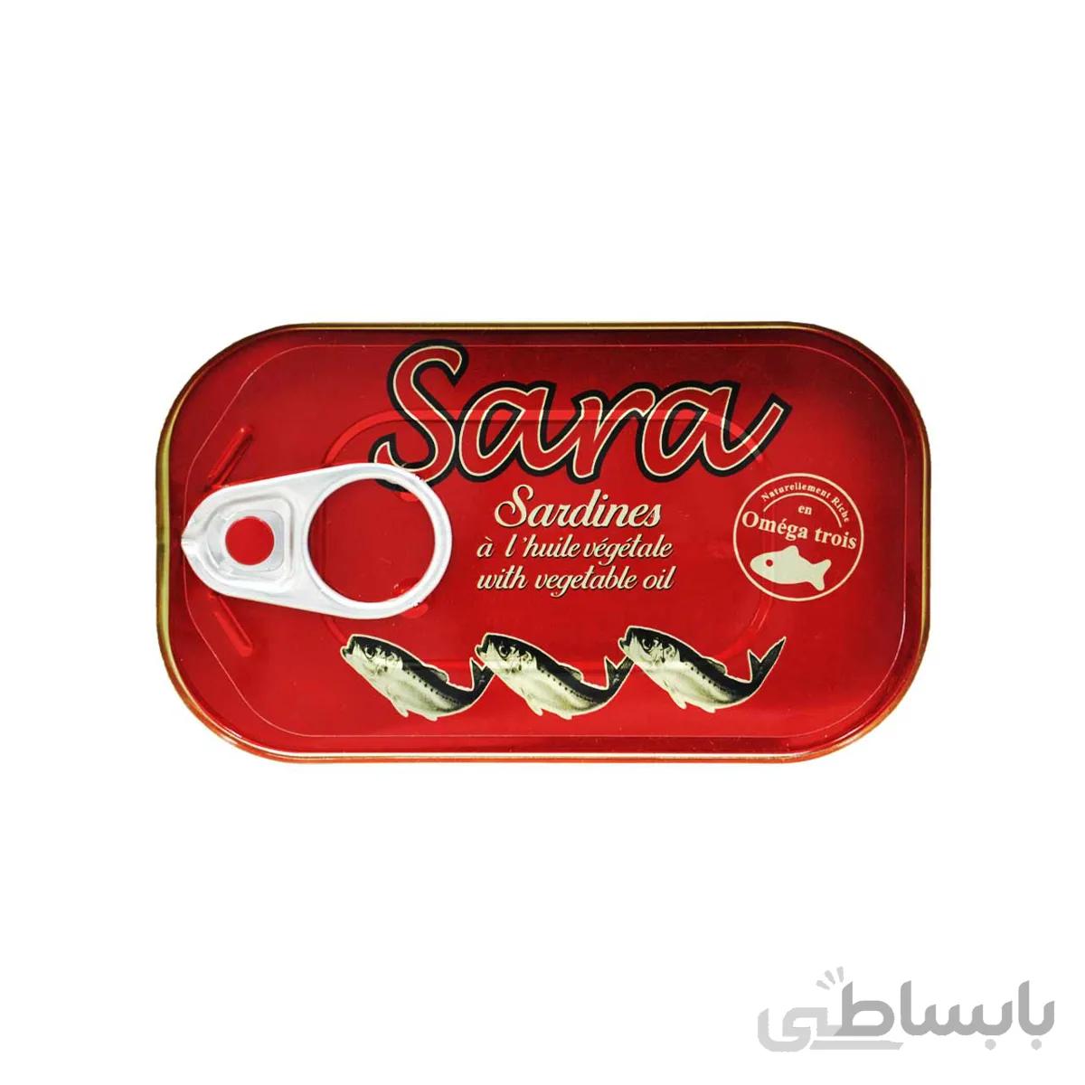کنسرو ماهی ساردین در روغن سبزیجات ۱۲۵ گرم سارا – sara