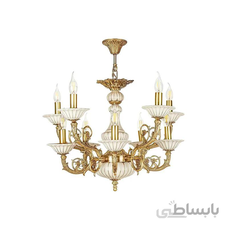 لوستر 10 شعله چشمه نور مدل C2905-A