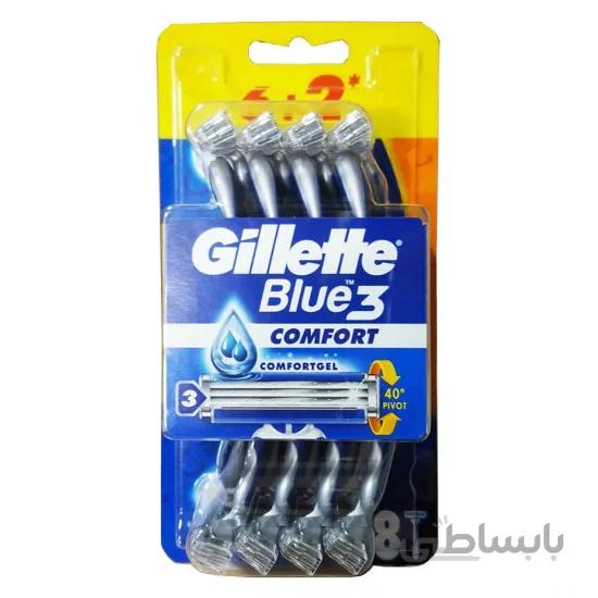 خود تراش 3 لبه ژیلت Gillette Blue 3 بسته 8 عددی
