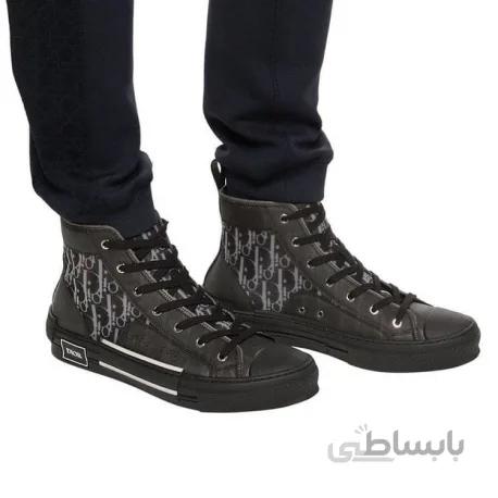 ست کفش ساقدار اصلی برند دیور مشکی DIOR B23 HIGH-TOP SNEAKER