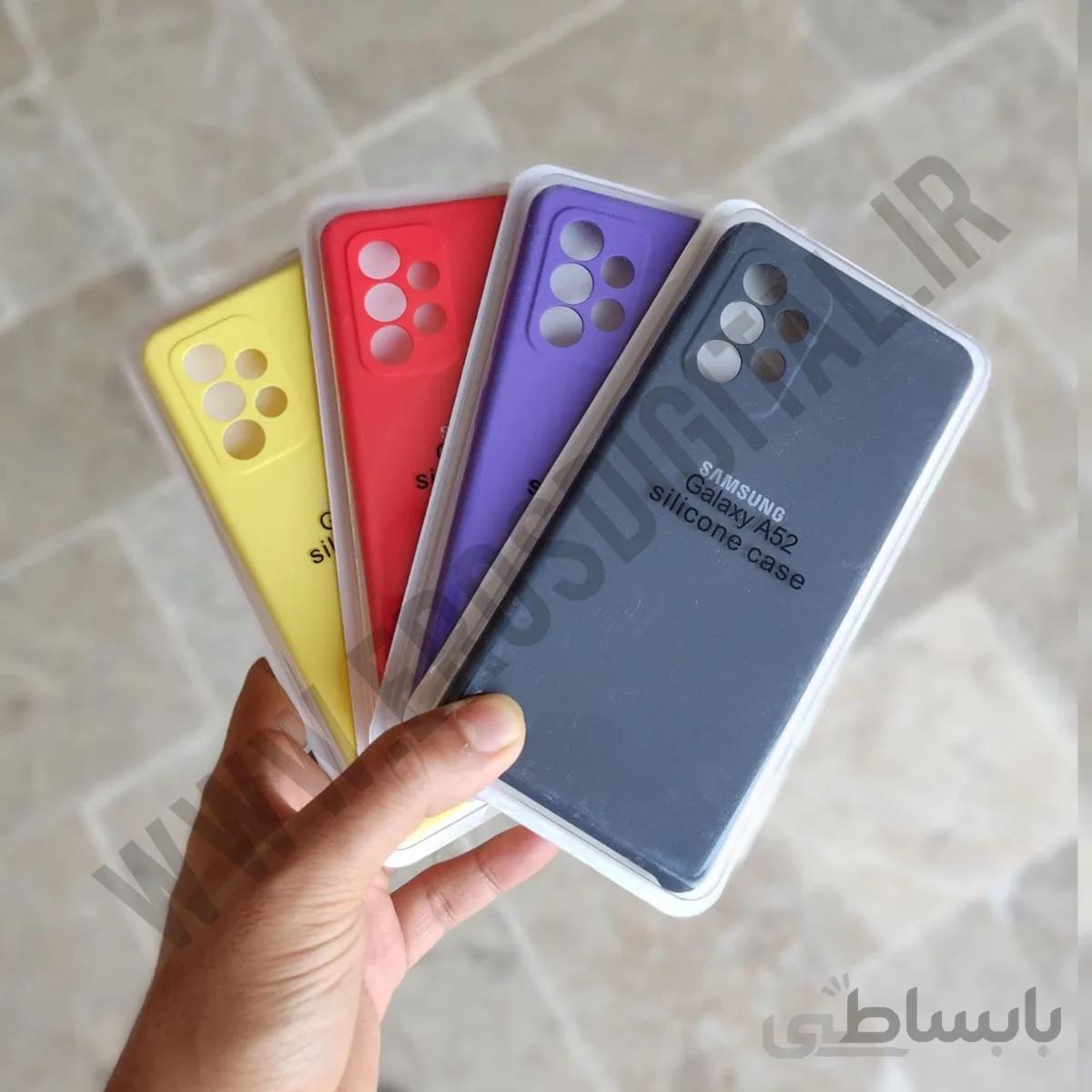 قاب سیلیکونی Galaxy A52 / A52s محافظ لنز دار (اصل)